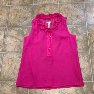 Very pretty hot pink sleeveless blouse size 0